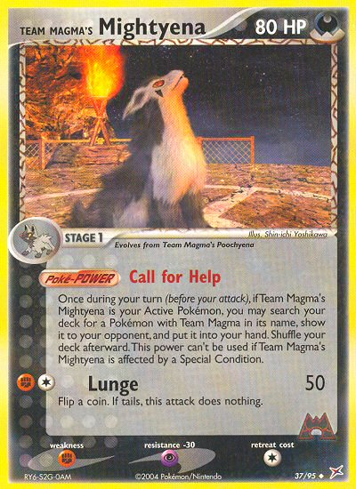 Team Magma's Mightyena card