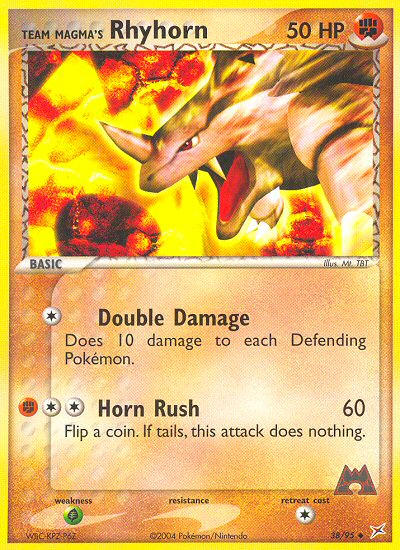 Team Magma's Rhyhorn card