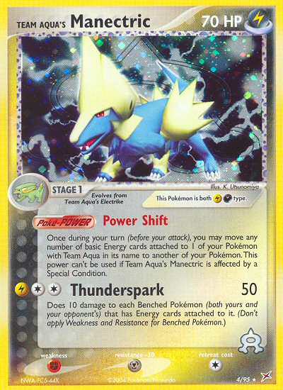 Team Aqua's Manectric card