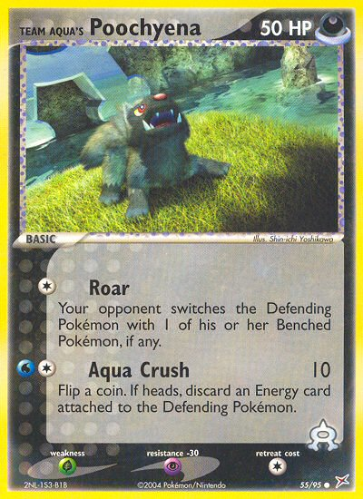 Team Aqua's Poochyena card