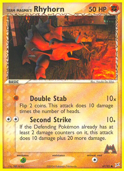 Team Magma's Rhyhorn card