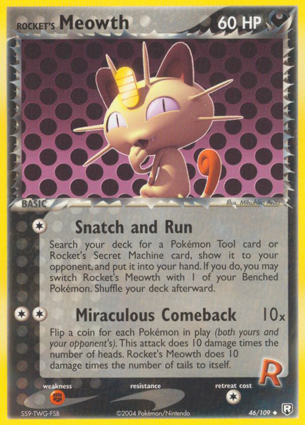 Rocket's Meowth card