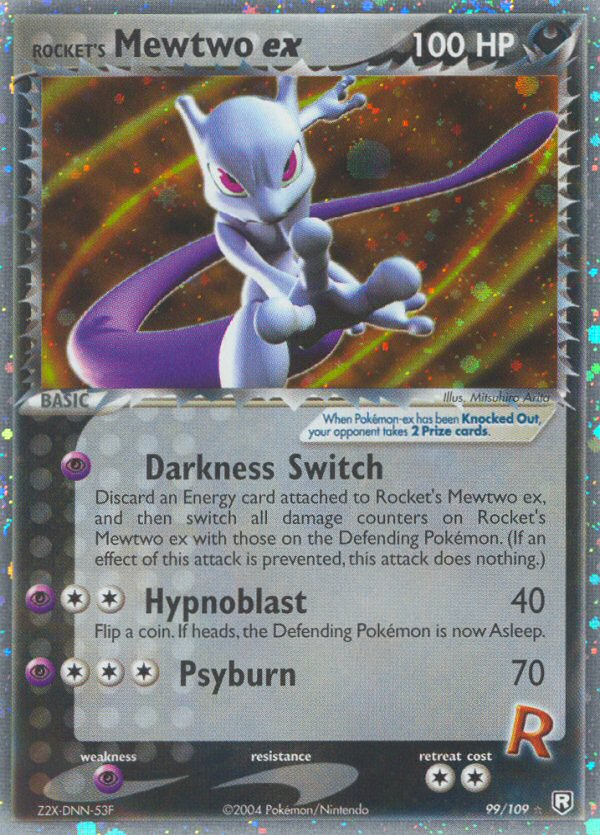 Rocket's Mewtwo ex card