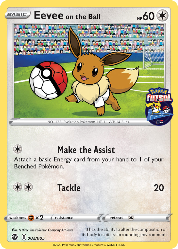 Eevee on the Ball card