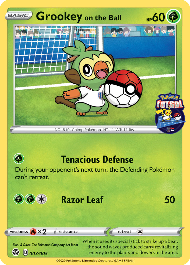 Grookey on the Ball card