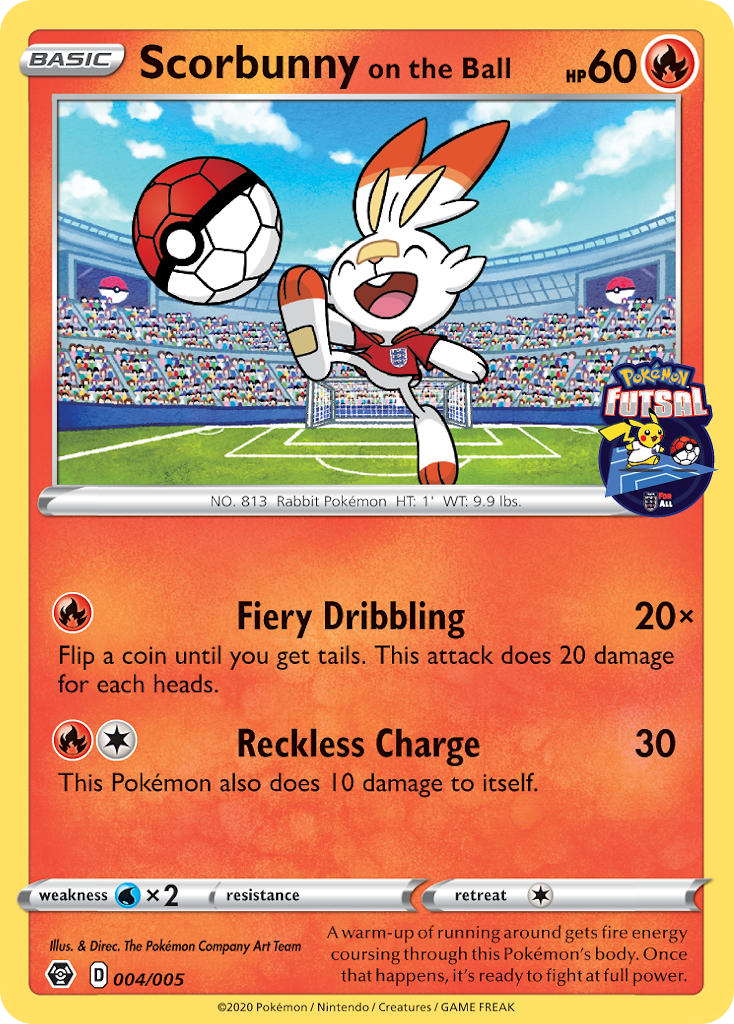 Scorbunny on the Ball card