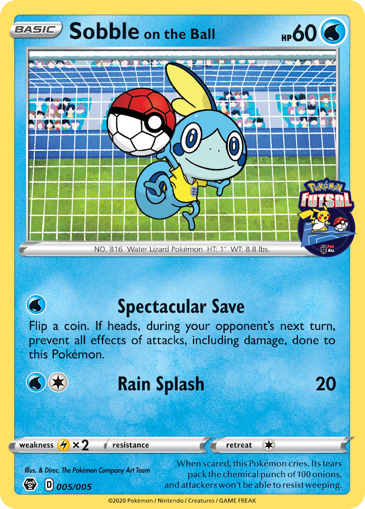 Sobble on the Ball card