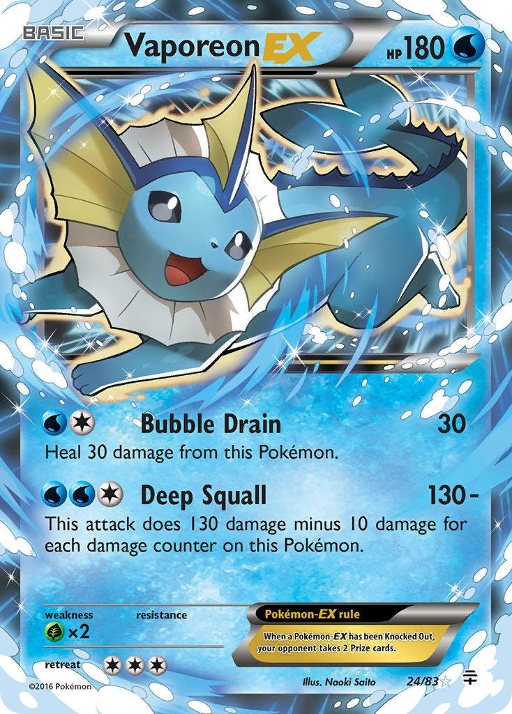 Vaporeon EX card