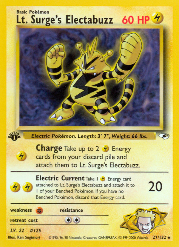 Lt. Surge's Electabuzz card