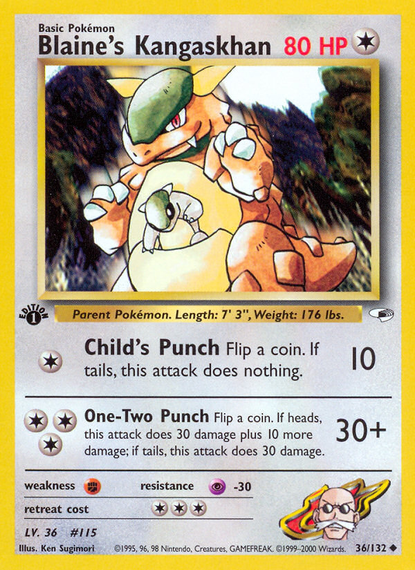 Blaine's Kangaskhan card