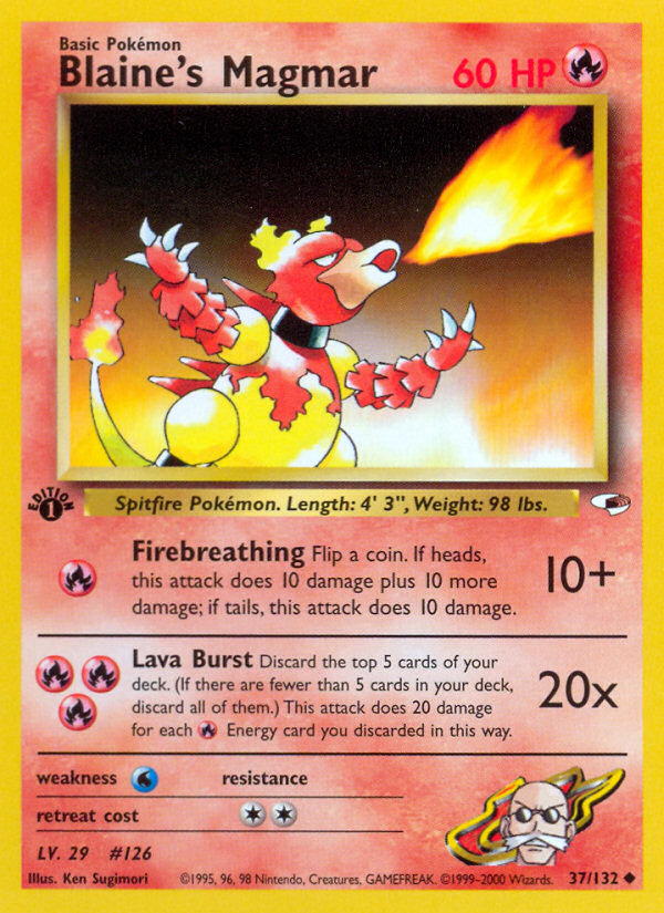 Blaine's Magmar card