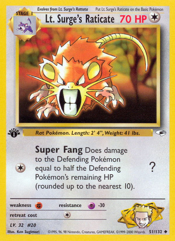 Lt. Surge's Raticate card