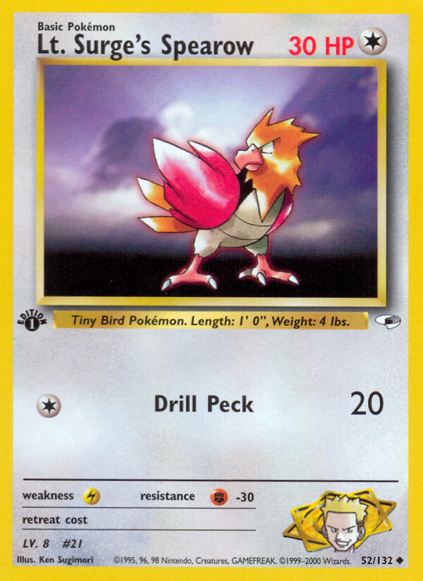 Lt. Surge's Spearow card