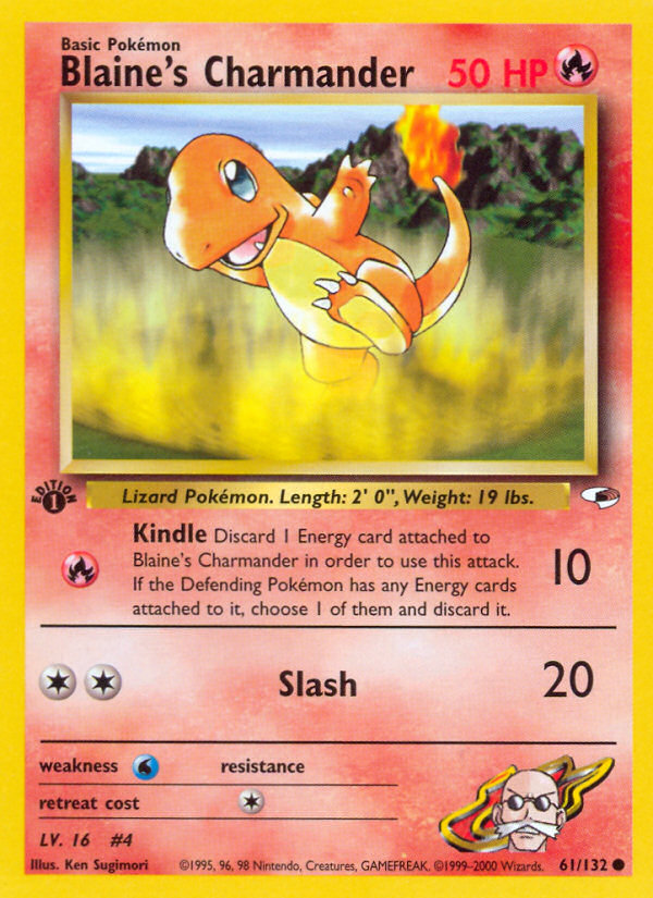 Blaine's Charmander card