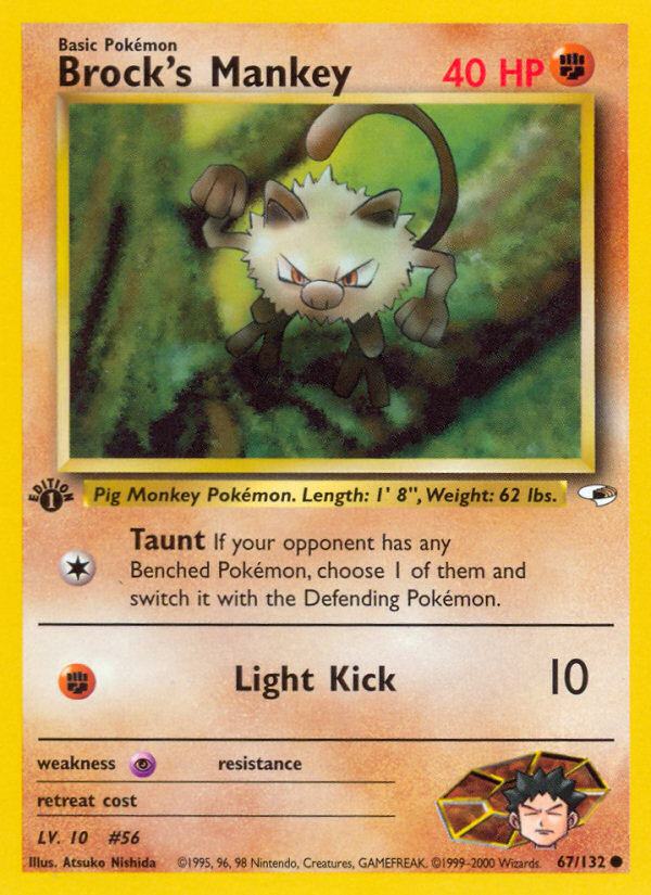 Brock's Mankey card