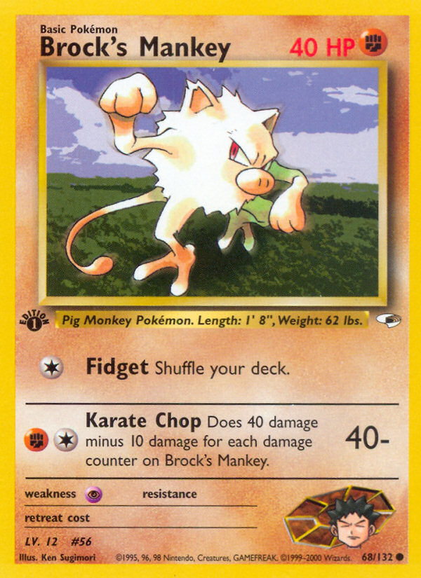 Brock's Mankey card