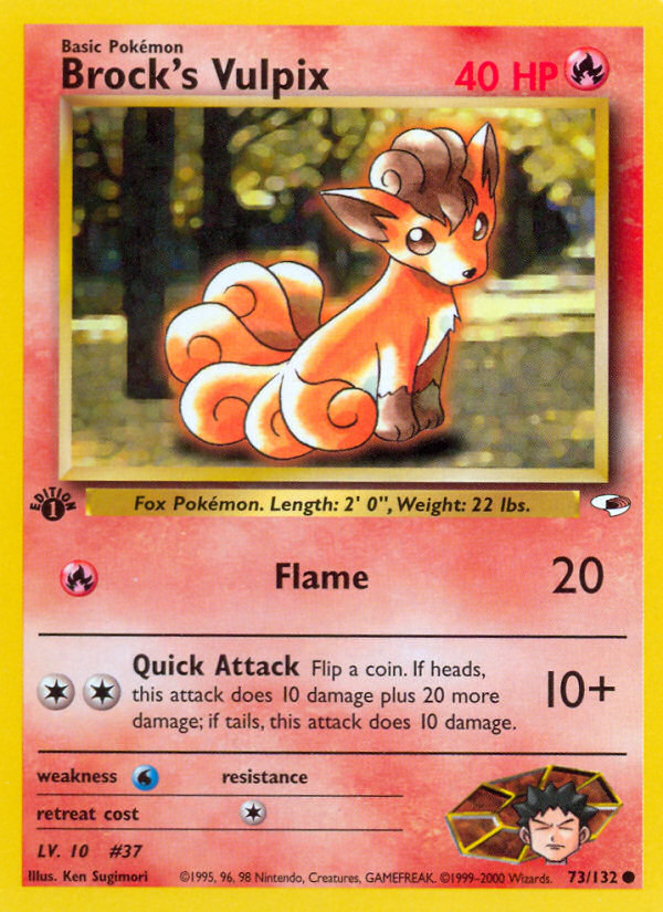 Brock's Vulpix card