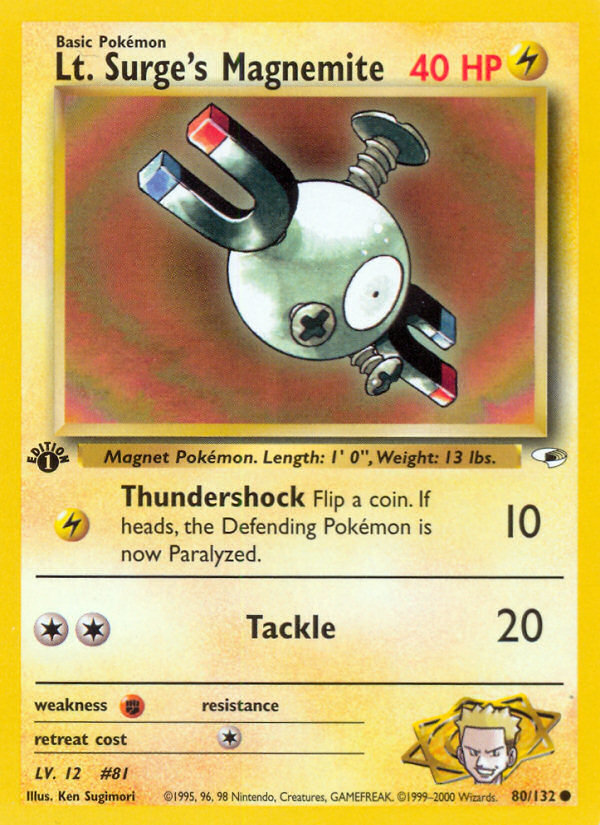 Lt. Surge's Magnemite card