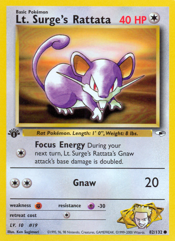 Lt. Surge's Rattata card