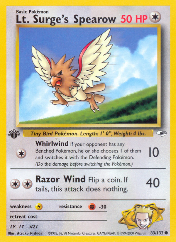 Lt. Surge's Spearow card