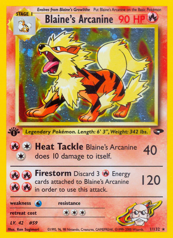 Blaine's Arcanine card