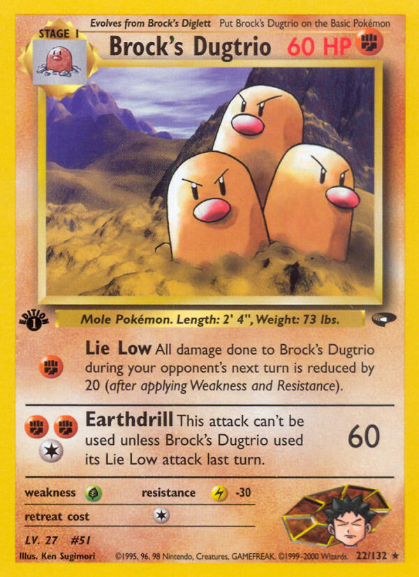 Brock's Dugtrio card