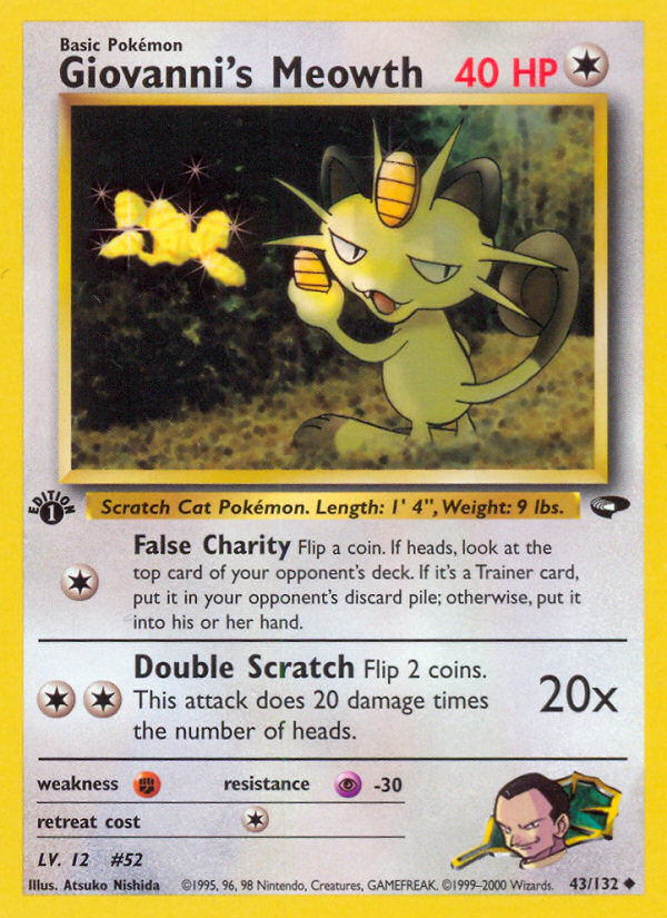 Giovanni's Meowth card