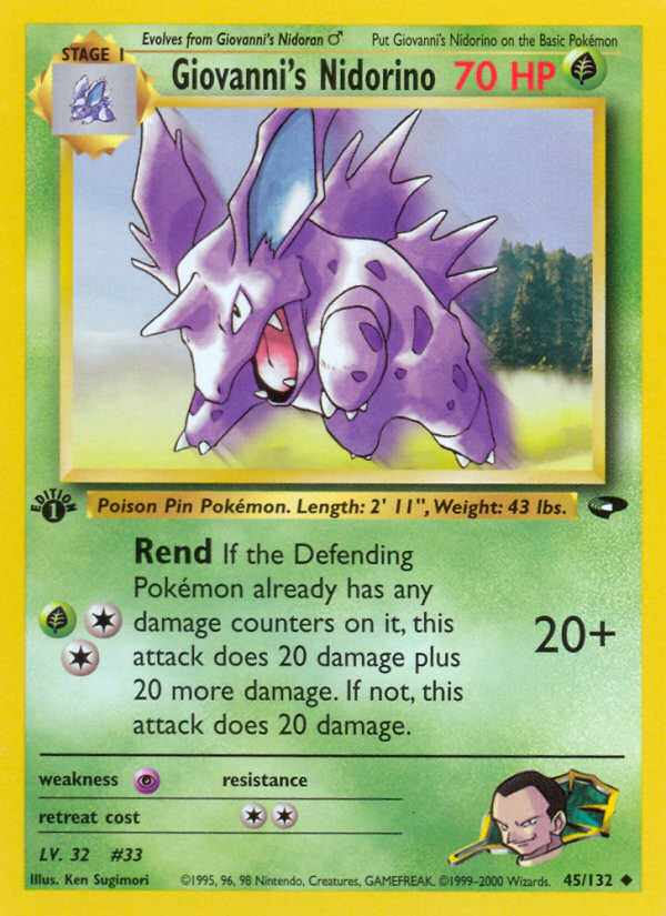 Giovanni's Nidorino card