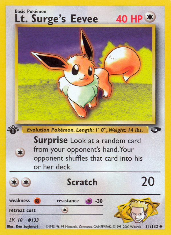 Lt. Surge's Eevee card