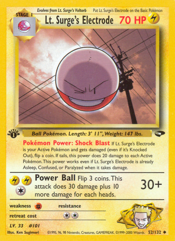 Lt. Surge's Electrode card