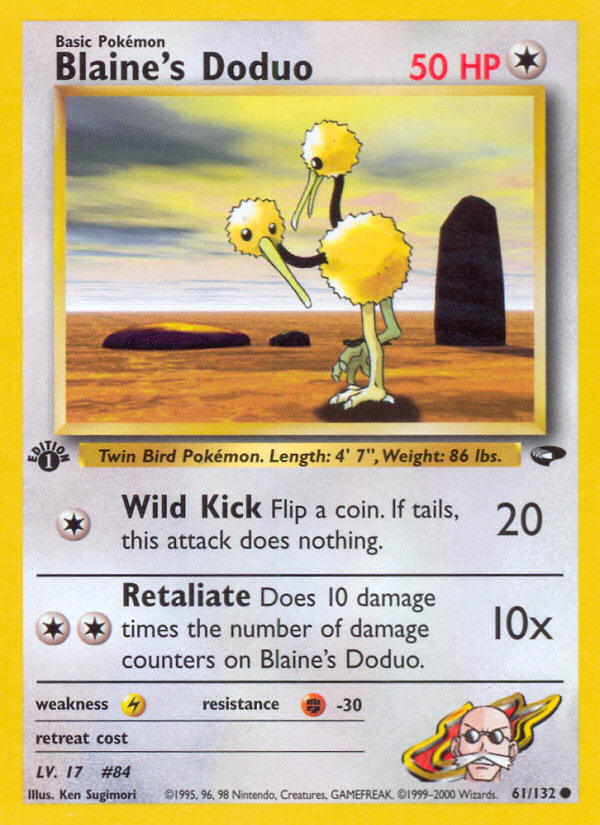 Blaine's Doduo card