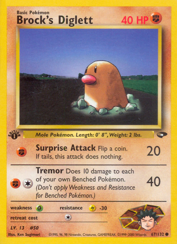 Brock's Diglett card