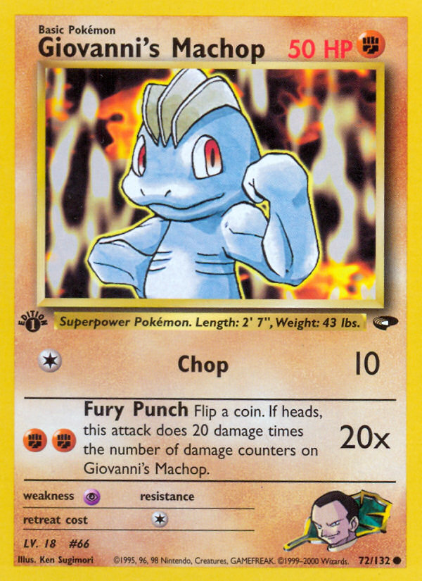 Giovanni's Machop card