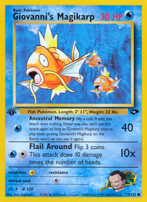 Giovanni's Magikarp card