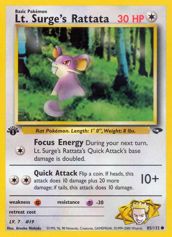 Lt. Surge's Rattata card