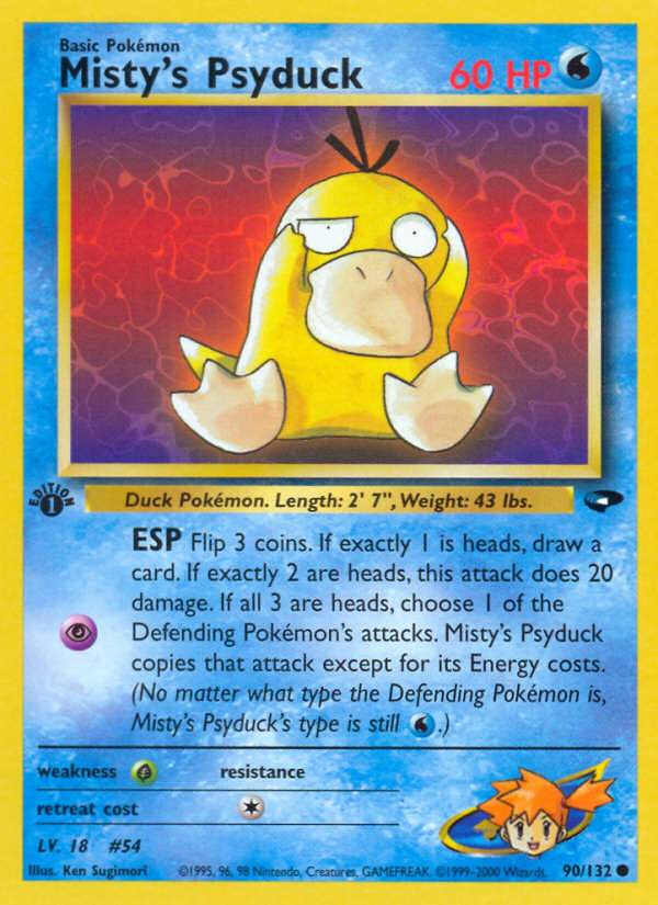 Misty's Psyduck card