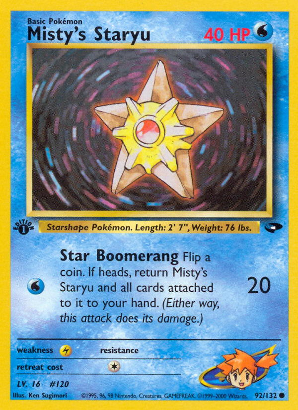 Misty's Staryu card