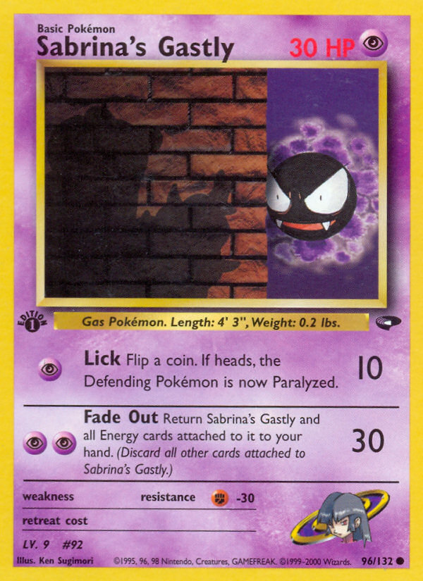 Sabrina's Gastly card