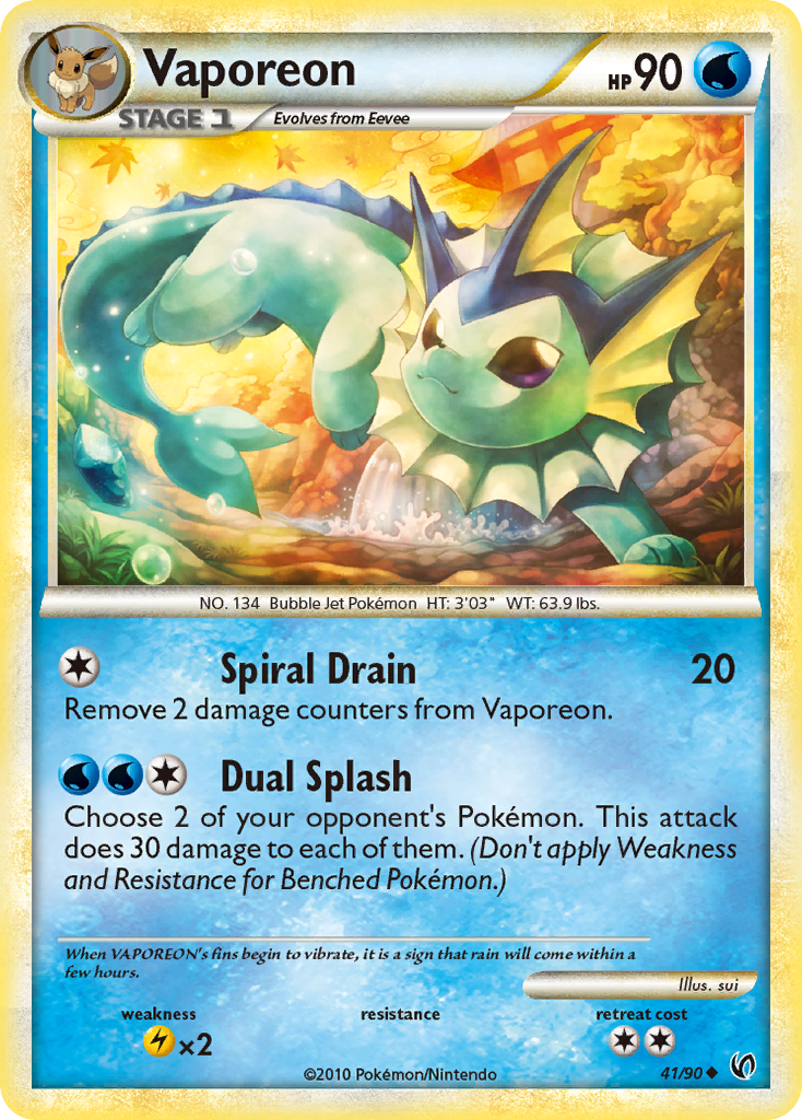 Vaporeon card