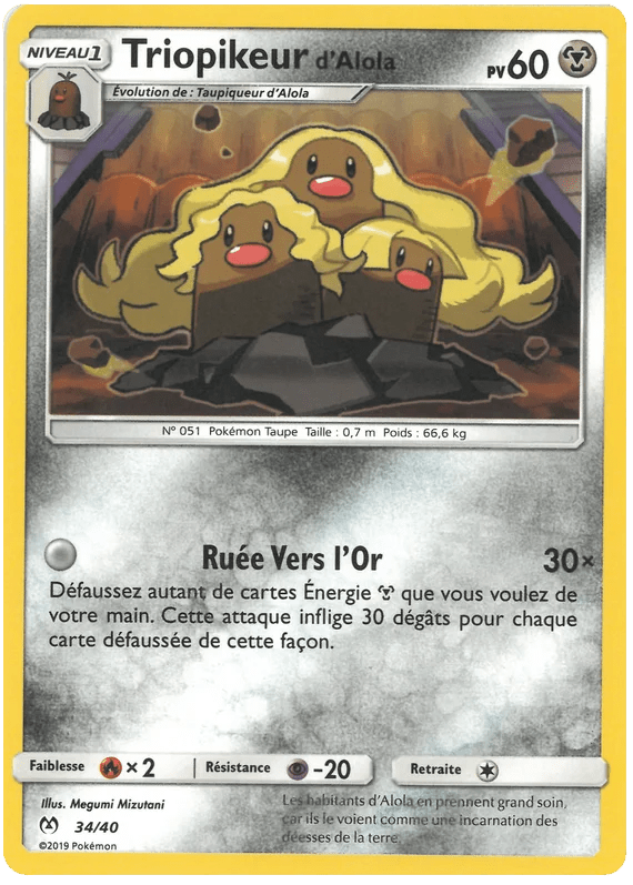 Alolan Dugtrio card