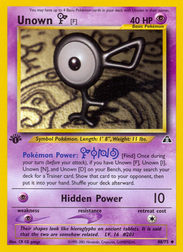 Unown [F] card