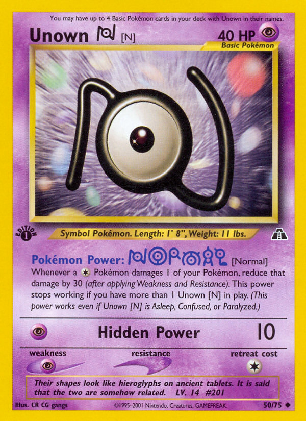 Unown [N] card