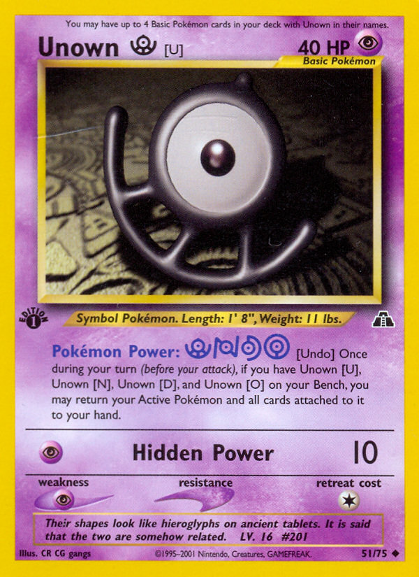 Unown [U] card