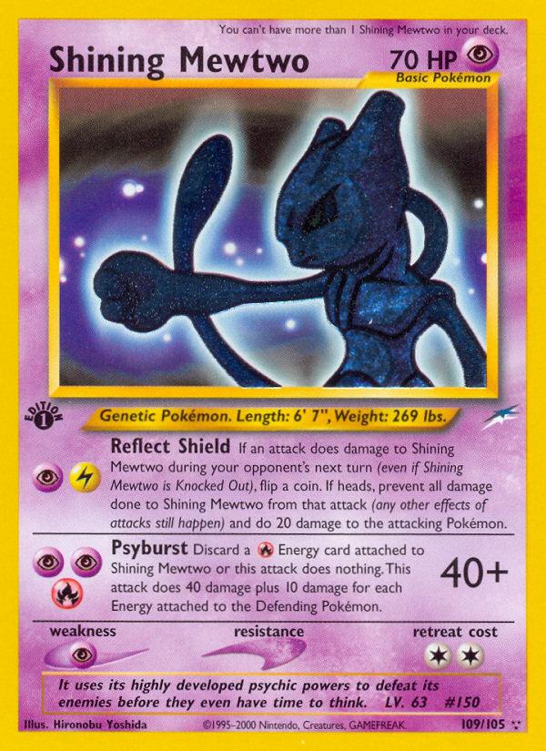 Shining Mewtwo card