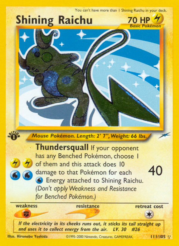 Shining Raichu card