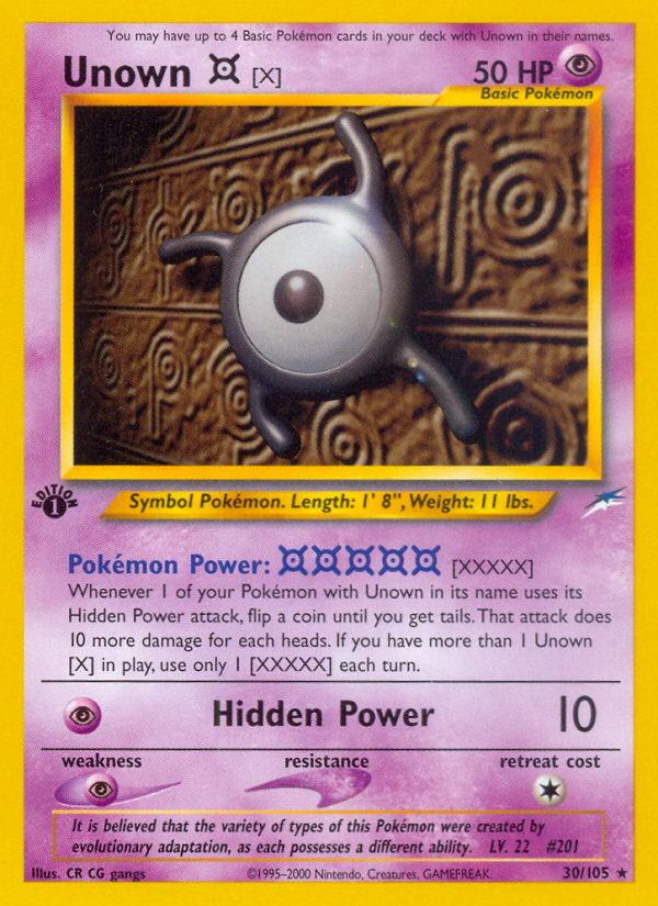 Unown [X] card