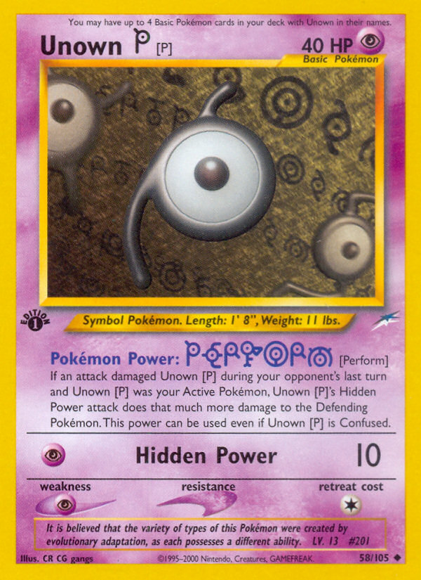 Unown [P] card