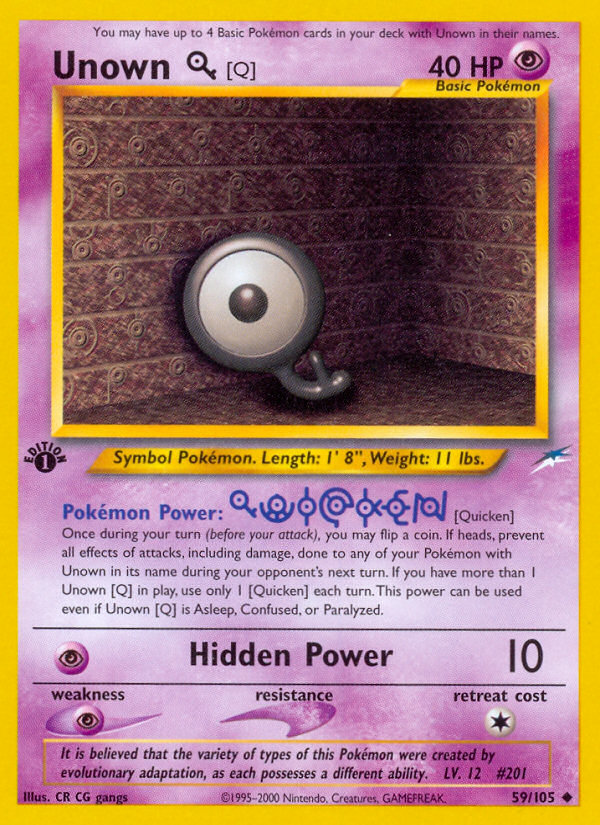 Unown [Q] card