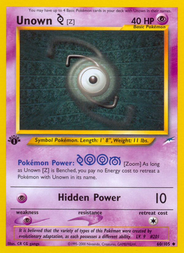 Unown [Z] card