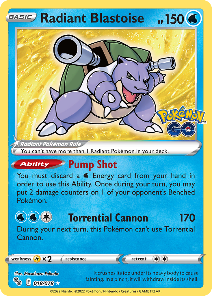 Radiant Blastoise card